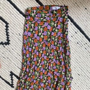Floral midi skirt